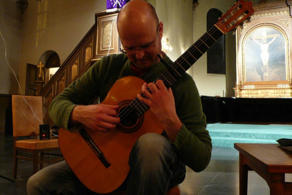 Thomas Kjekstad during recording
